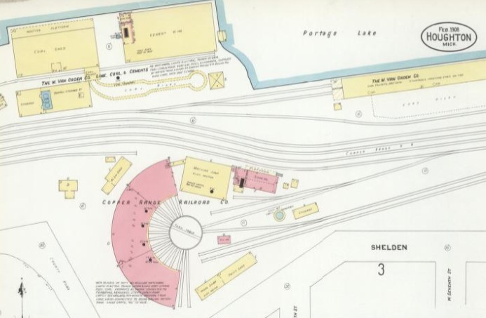 Copper Range Houghton Roundhouse Map